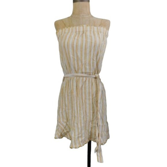 Cloth & Stone Size XS Striped Tie Belt Strapless Boho Stripe Dress - Picture 1 of 3